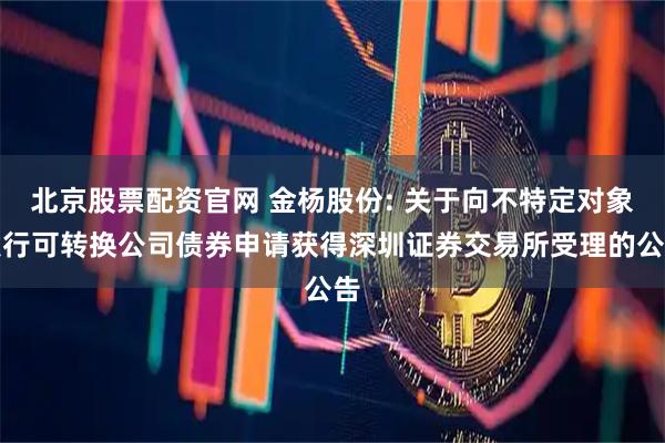 北京股票配资官网 金杨股份: 关于向不特定对象发行可转换公司债券申请获得深圳证券交易所受理的公告